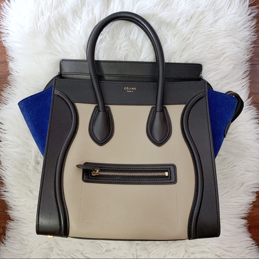 Mini Celine Tri-Color Luggage Tote
